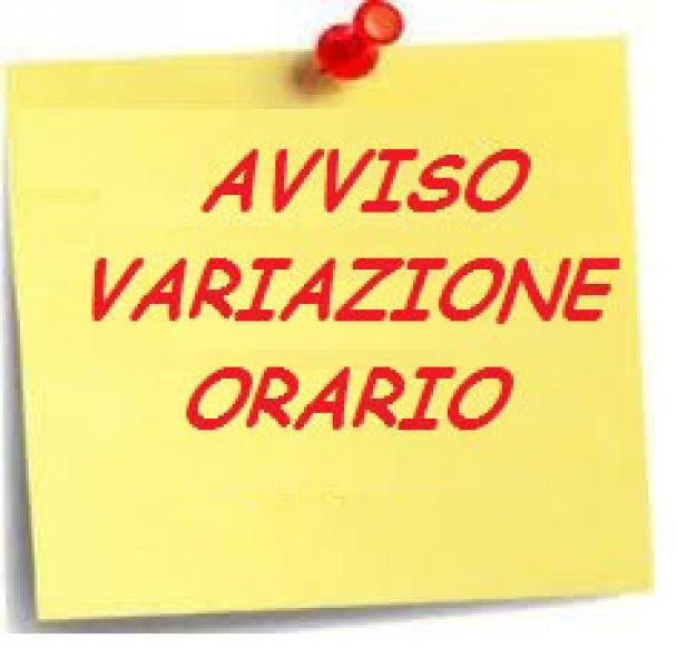 Cambio orario Ufficio servizi demografici e protocollo